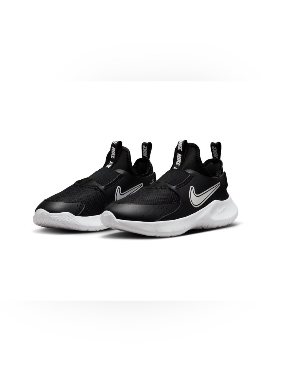 Nike Flex Runner 3 Toddler Size 9C -Slip-on Athletic Sneakers Black & White
